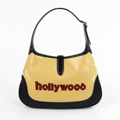 GUCCI Cruise 2019 "Chateau Marmont" Yellow GG Leather Hollywood Hobo Bag Purse