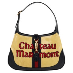 GUCCI Crociera 2019 "Chateau Marmont" Borsa Hobo Hollywood in pelle gialla GG