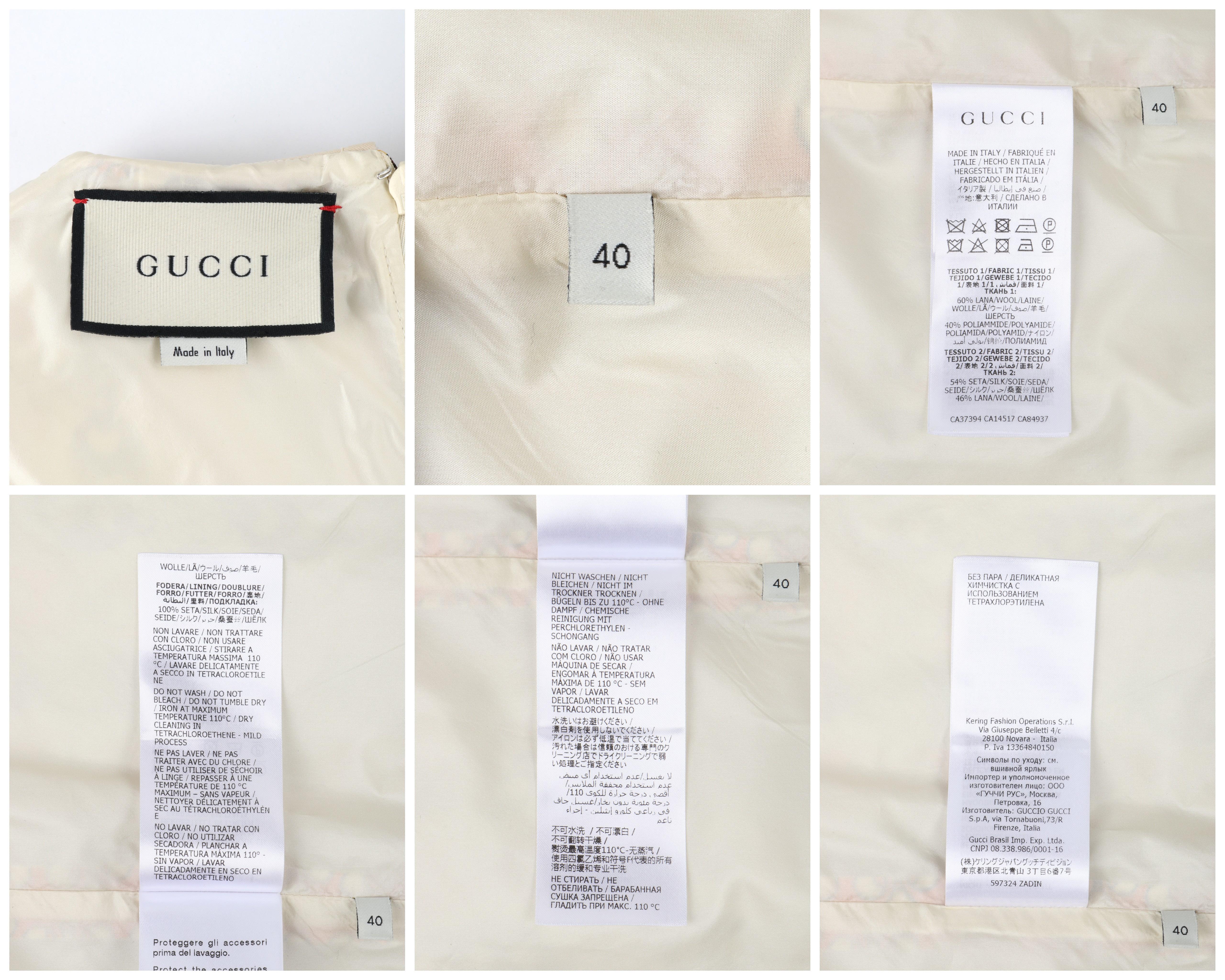 Gucci Cruise 2020 - Vestito mini shift con stampa a catena intrecciata GG multicolore in vendita 8