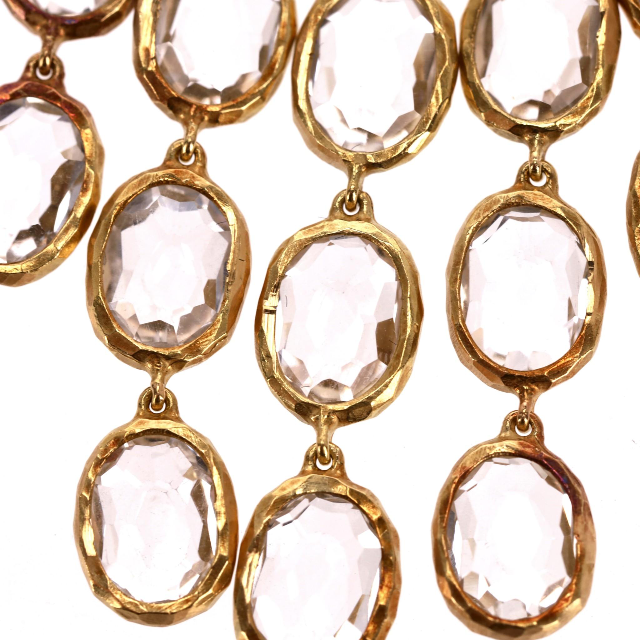 Chandelier-Ohrringe von Gucci aus Kristall und 18 Karat Gold mit Kristall Damen im Angebot