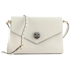 Gucci Crystal Animalier Umhängetasche Leder Medium