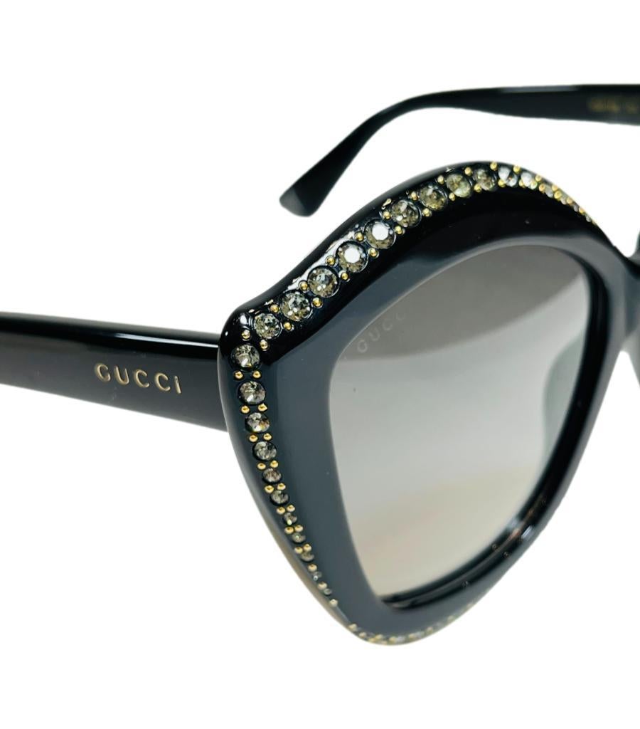 Gucci Crystal Cat-Eye-Sonnenbrille aus Kristall im Angebot 1