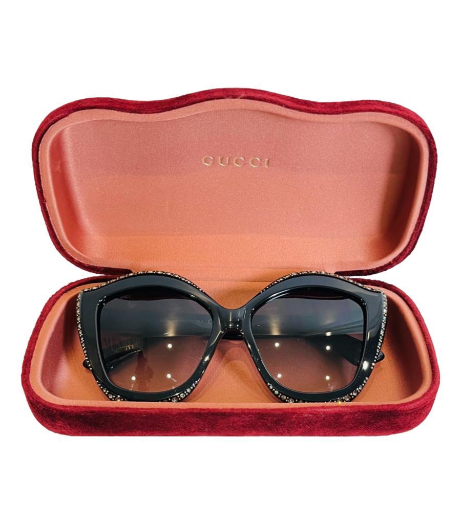 Gucci Crystal Cat-Eye-Sonnenbrille aus Kristall im Angebot 2