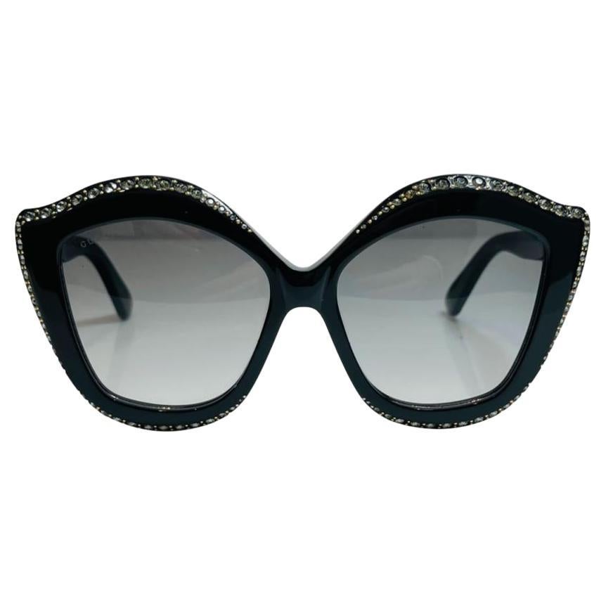 Gucci Crystal Cat-Eye-Sonnenbrille aus Kristall im Angebot