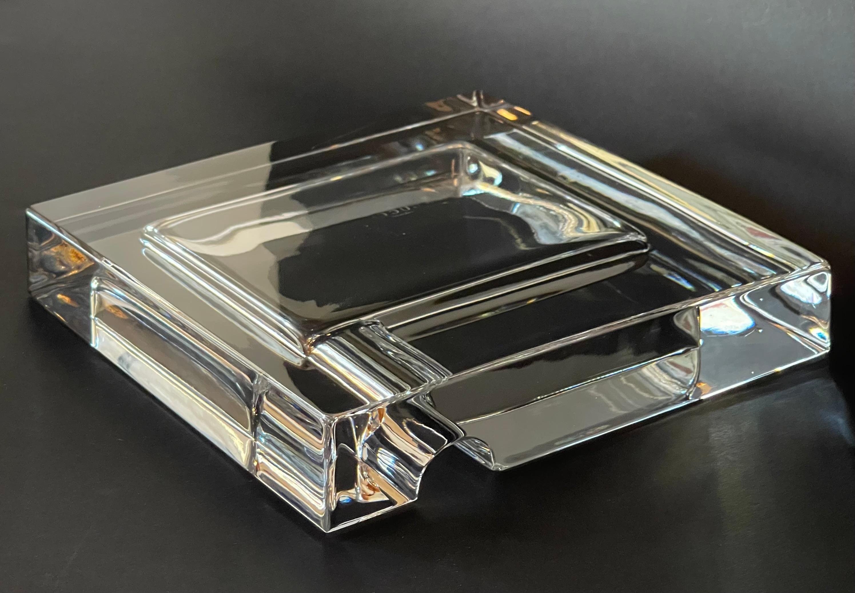 Glass GUCCI Crystal Cigar Ashtray