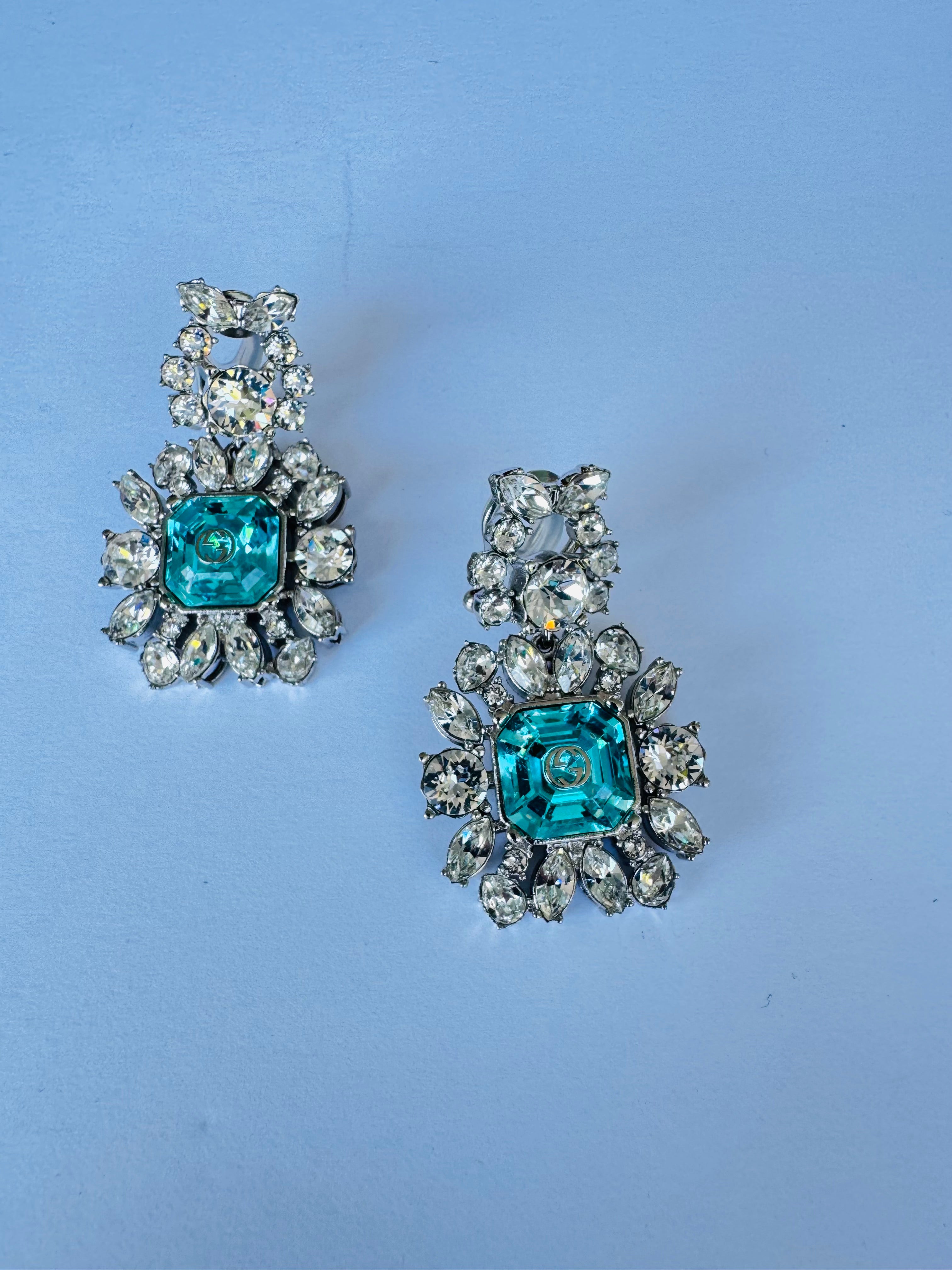 da uomo o donna Orecchini da cocktail in cristallo di Gucci in vendita