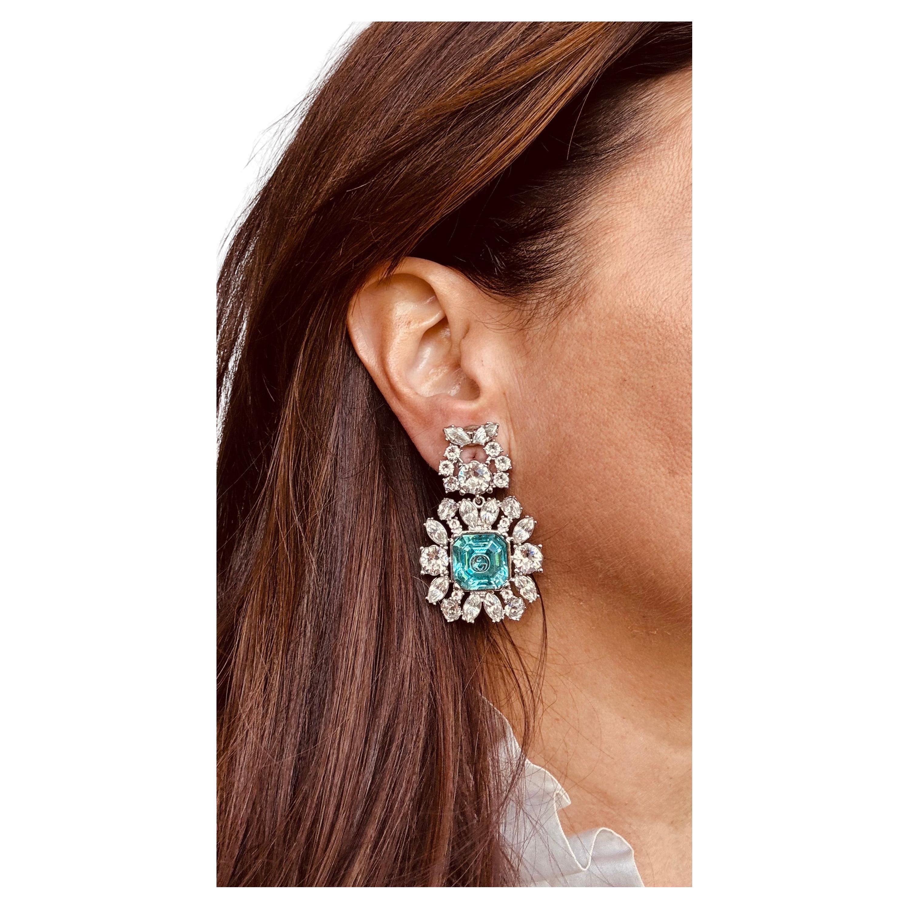 Boucles d'oreilles cocktail en cristal Gucci