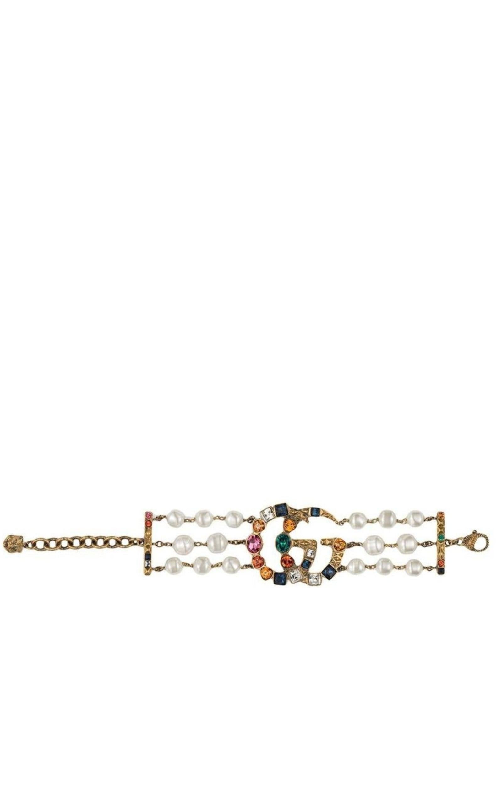 Pulsera Gucci Cristal Doble G Corte brillante en venta