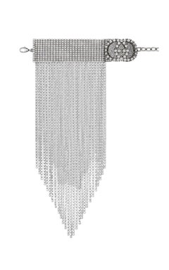 Pulsera de flecos con cristales Gucci