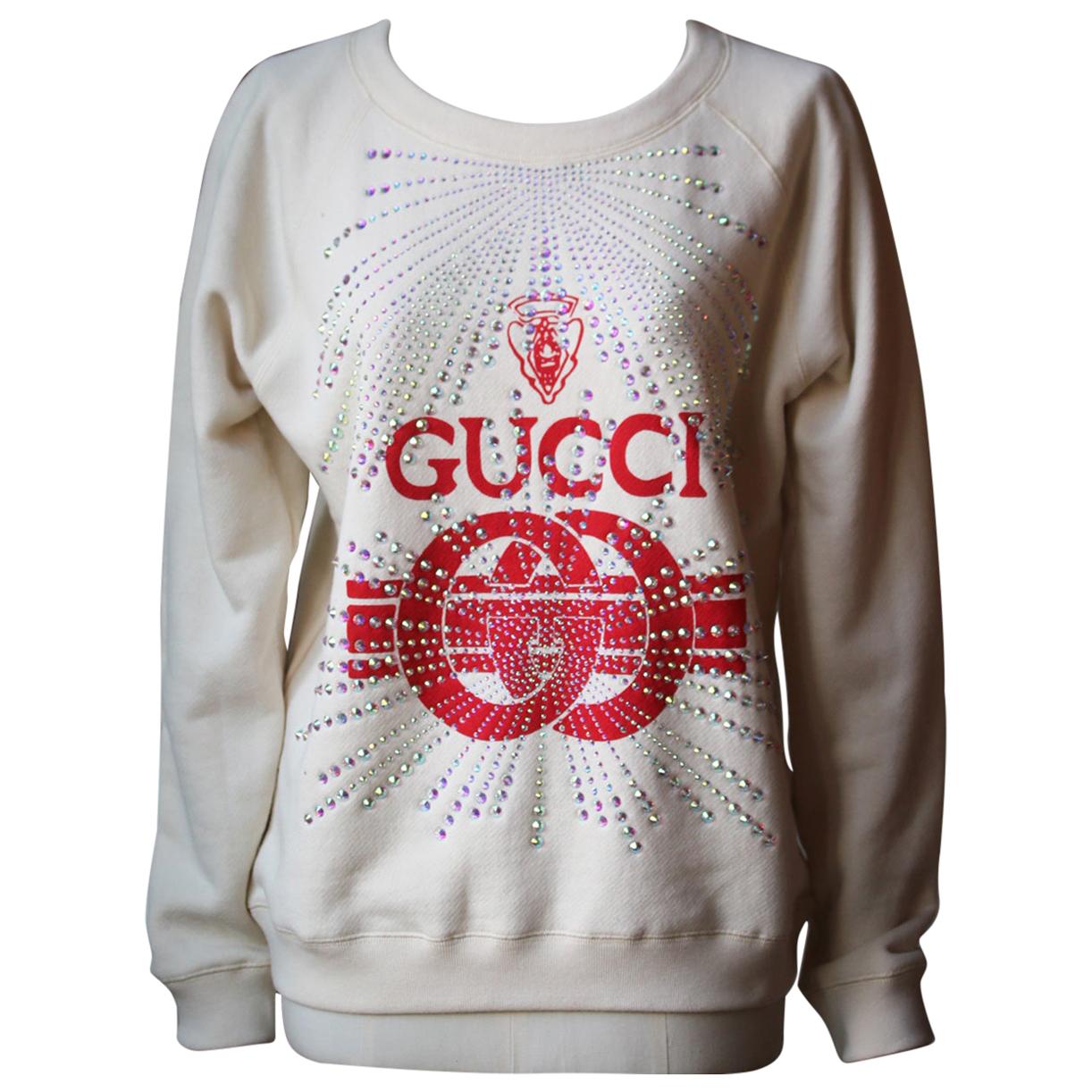 Gucci Crystal-Embellished Printed Cotton-Jersey Sweatshirt 