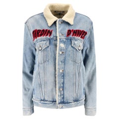 Gucci - Giacca di jeans e montone impreziosita con cristalli