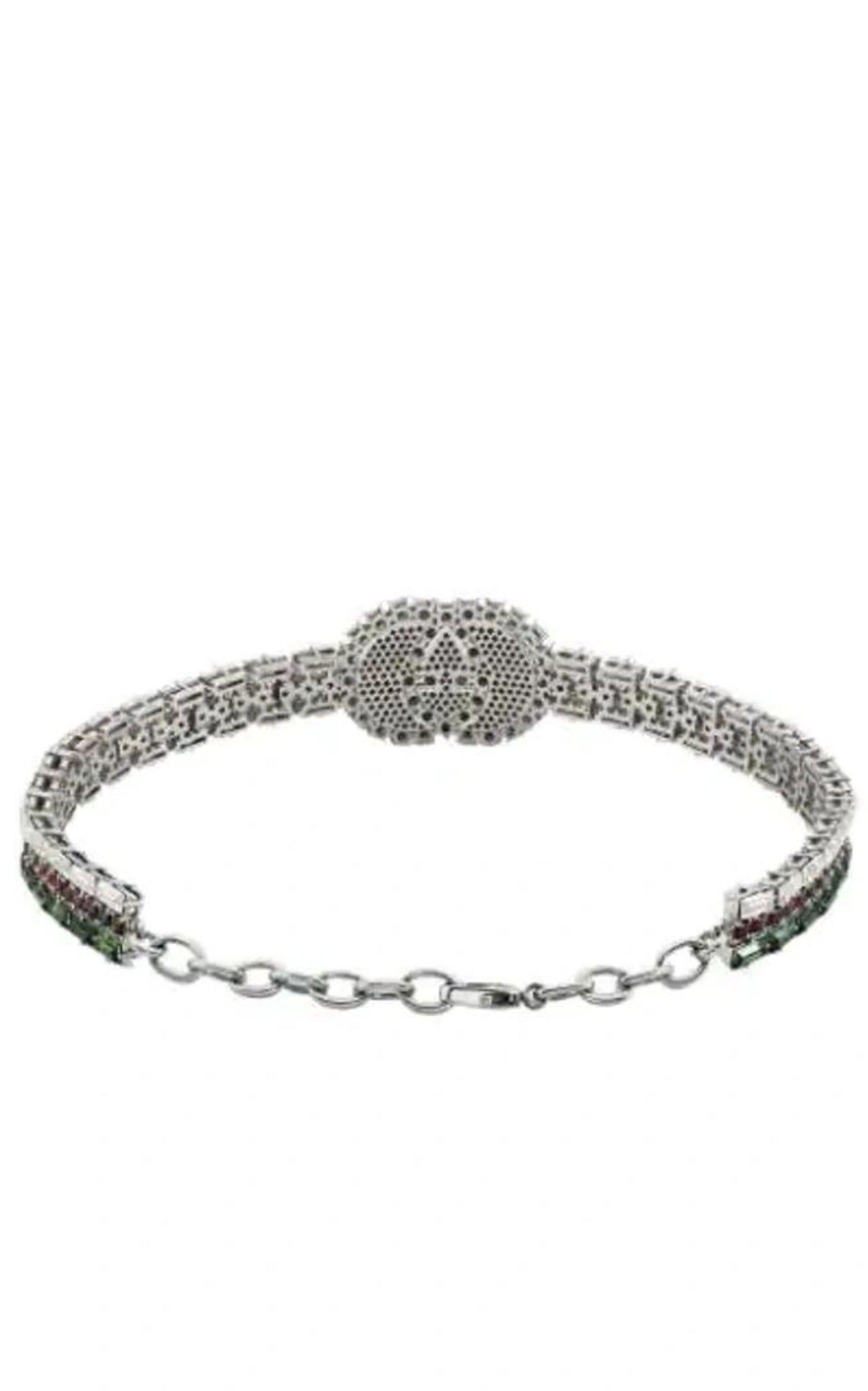 Art Deco Gucci Crystal-embellished Tennis Gg Choker For Sale