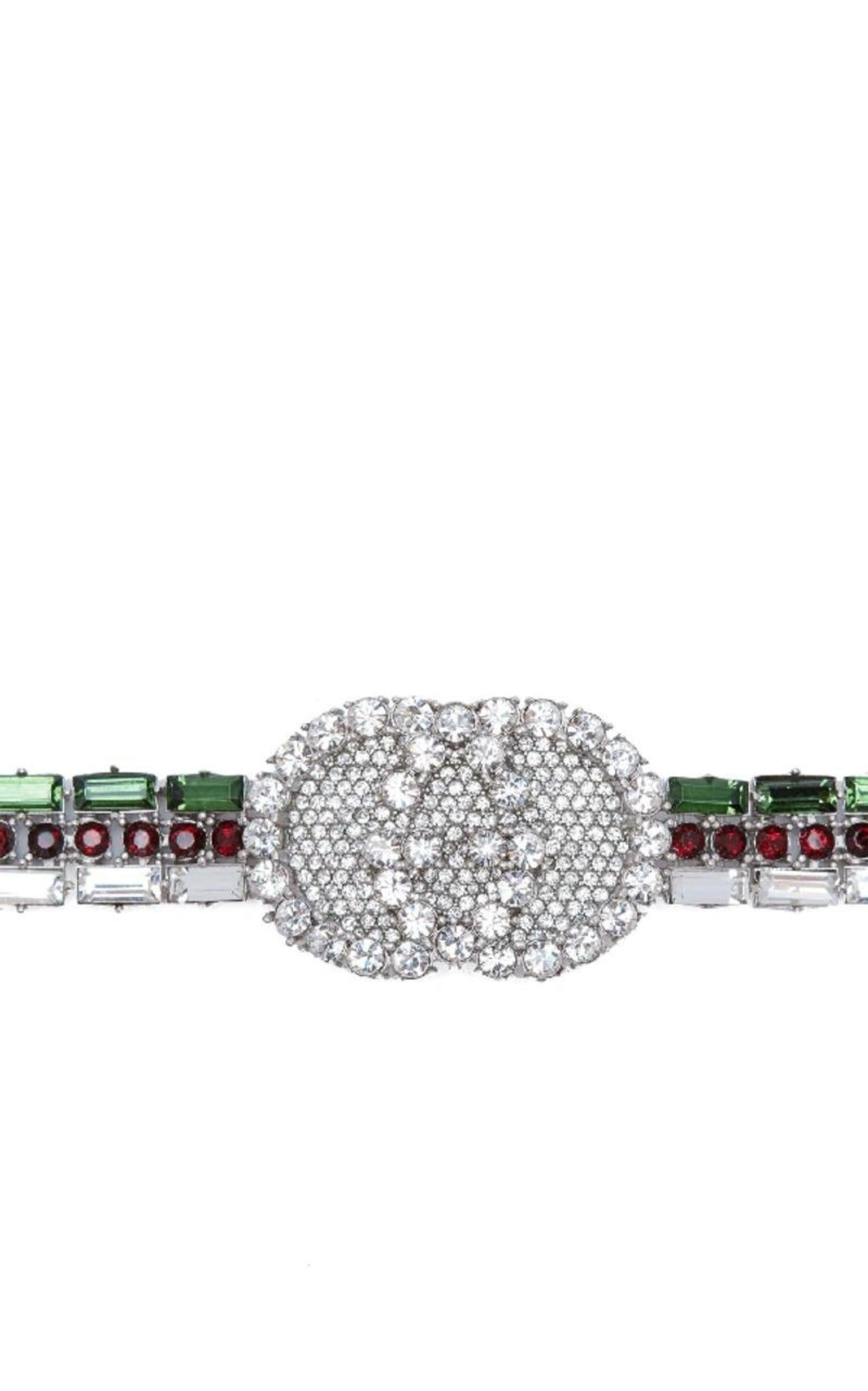 Gucci Crystal-embellished Tennis Gg Choker In New Condition For Sale In Brossard, QC