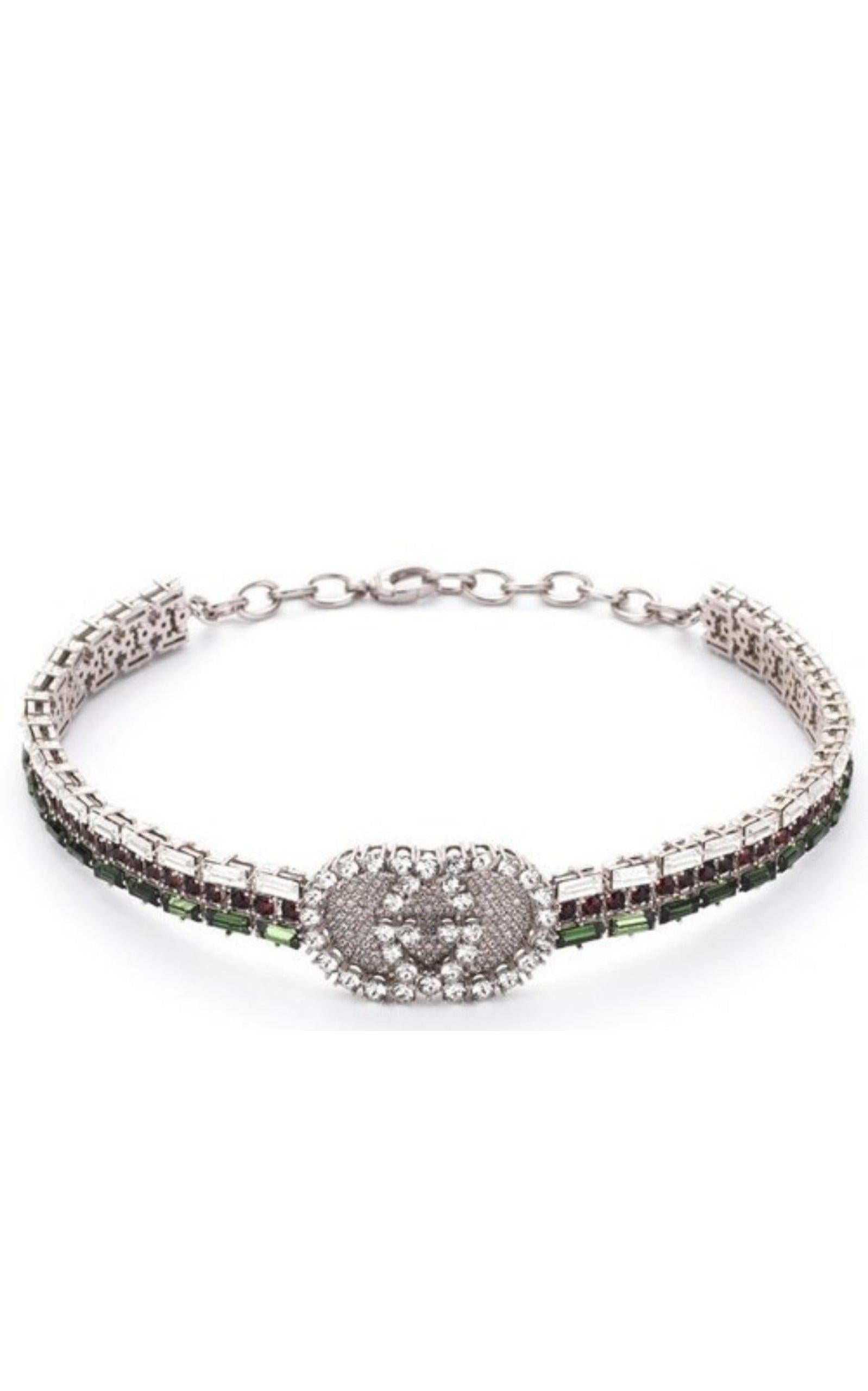 Gucci Crystal-embellished Tennis Gg Choker For Sale