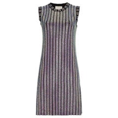 Gucci Crystal Embroidered Ribbed Knit Dress