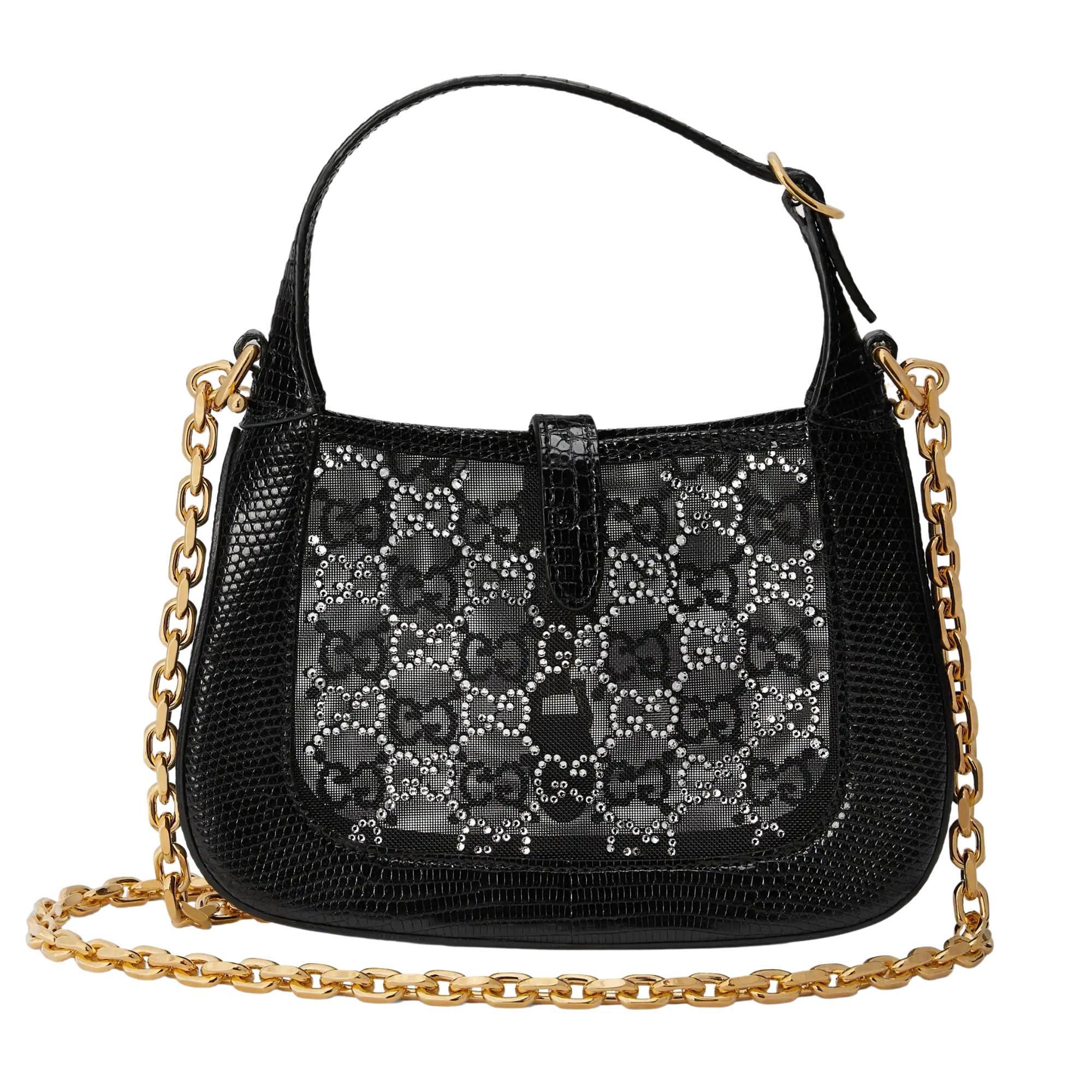 Gucci Crystal GG Lizard Jackie 1961 Mini Bag (677027) For Sale at ...