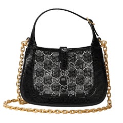 Gucci Crystal GG Lizard Jackie 1961 Mini Bag (677027)