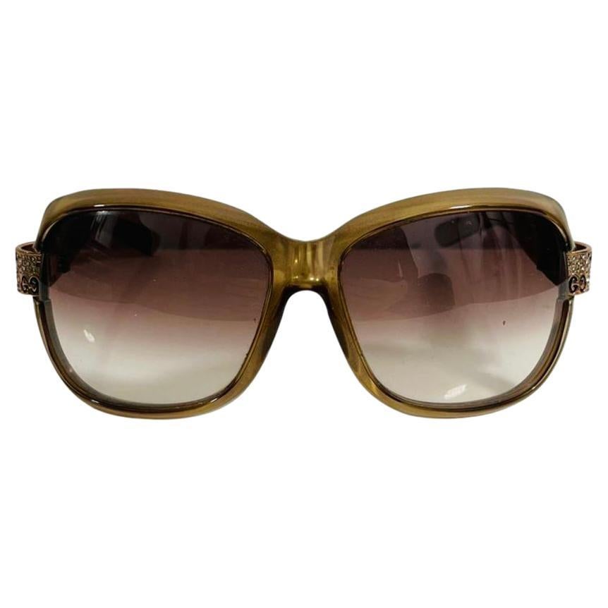 Gucci Crystal GG Sunglasses
