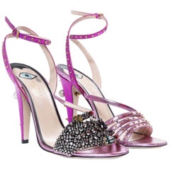 Gucci Crystal Hand-Applique Embellished Sandals