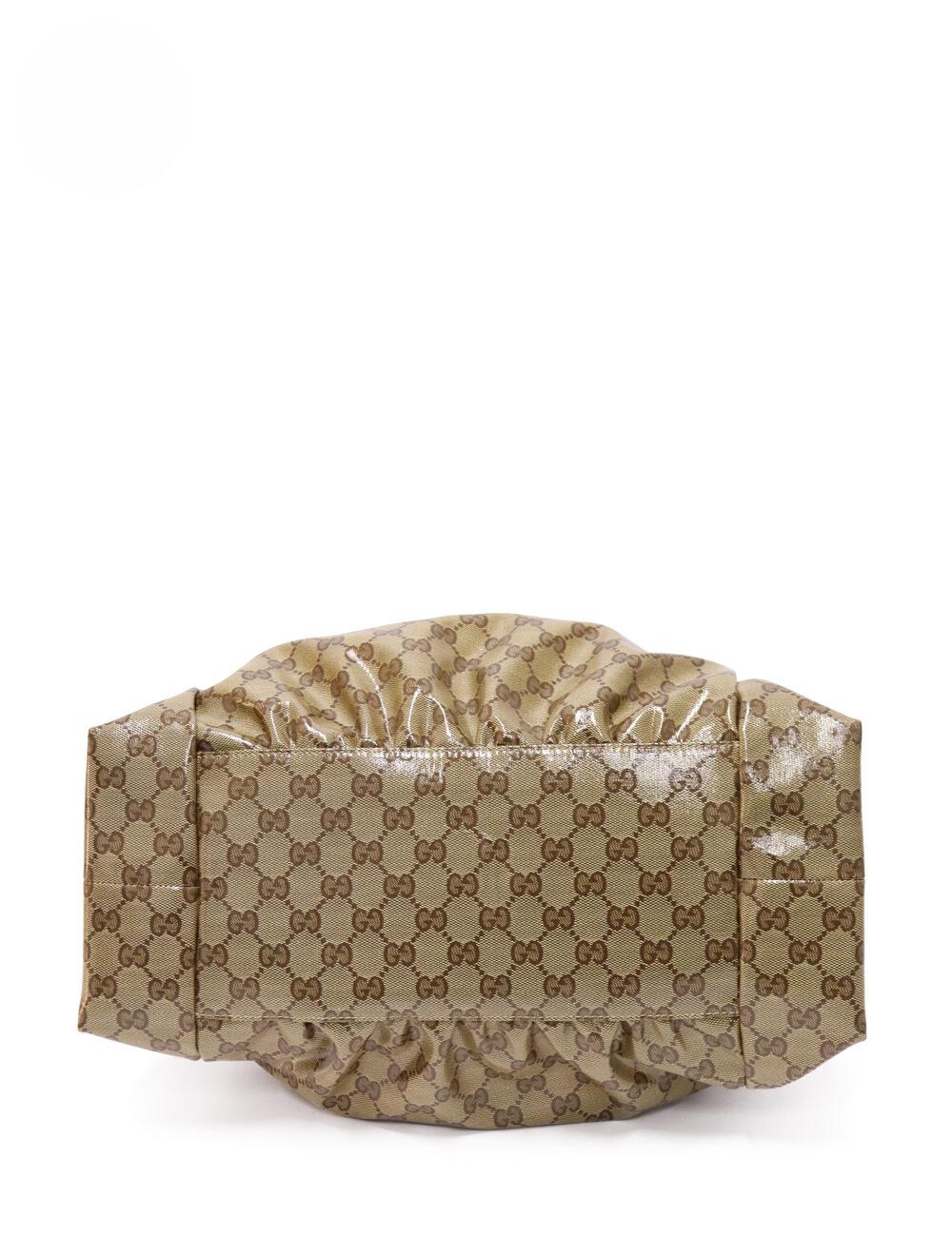 Brown Gucci Crystal Hysteria Medium Hobo Handbag