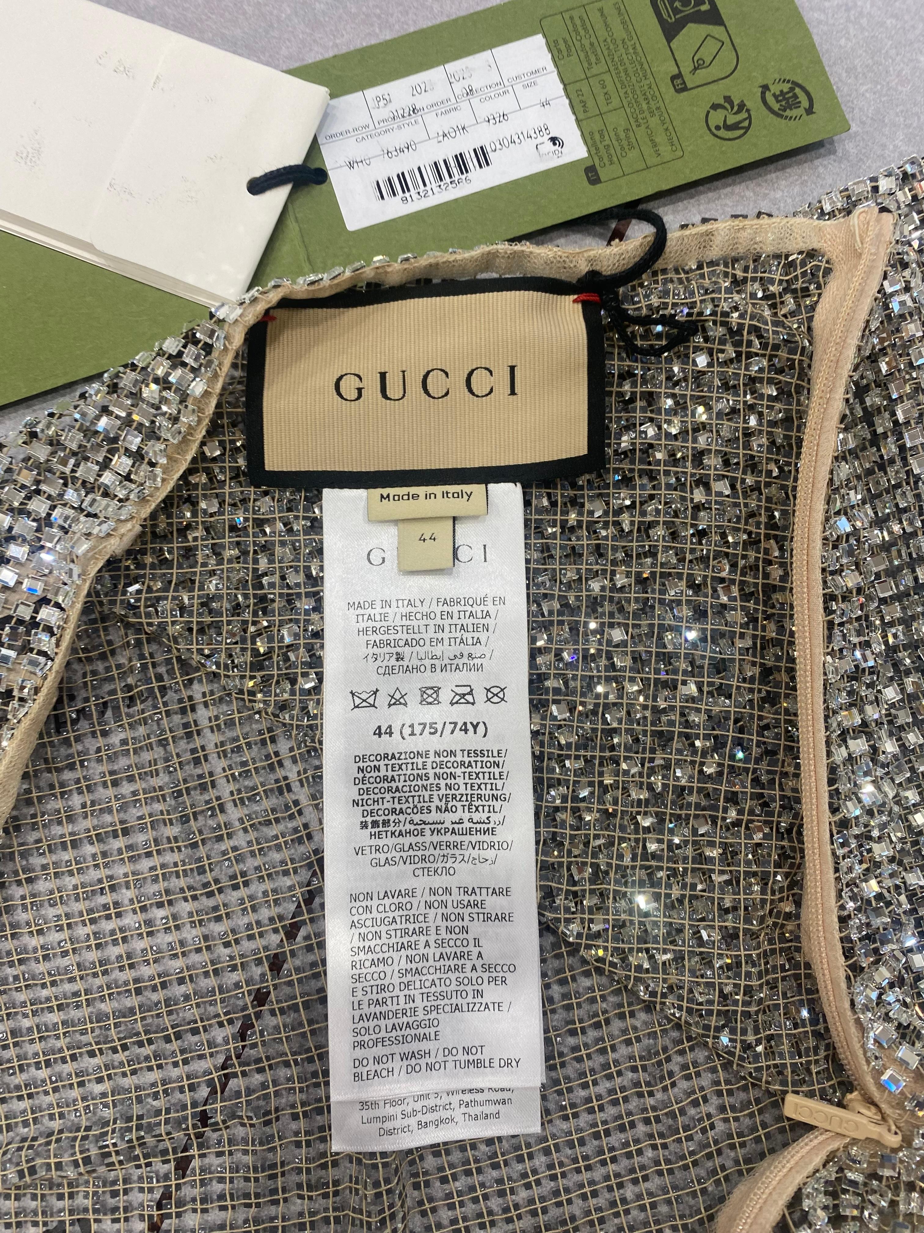 Women's Gucci Crystal Net Leggings Pants IT 44 US 8