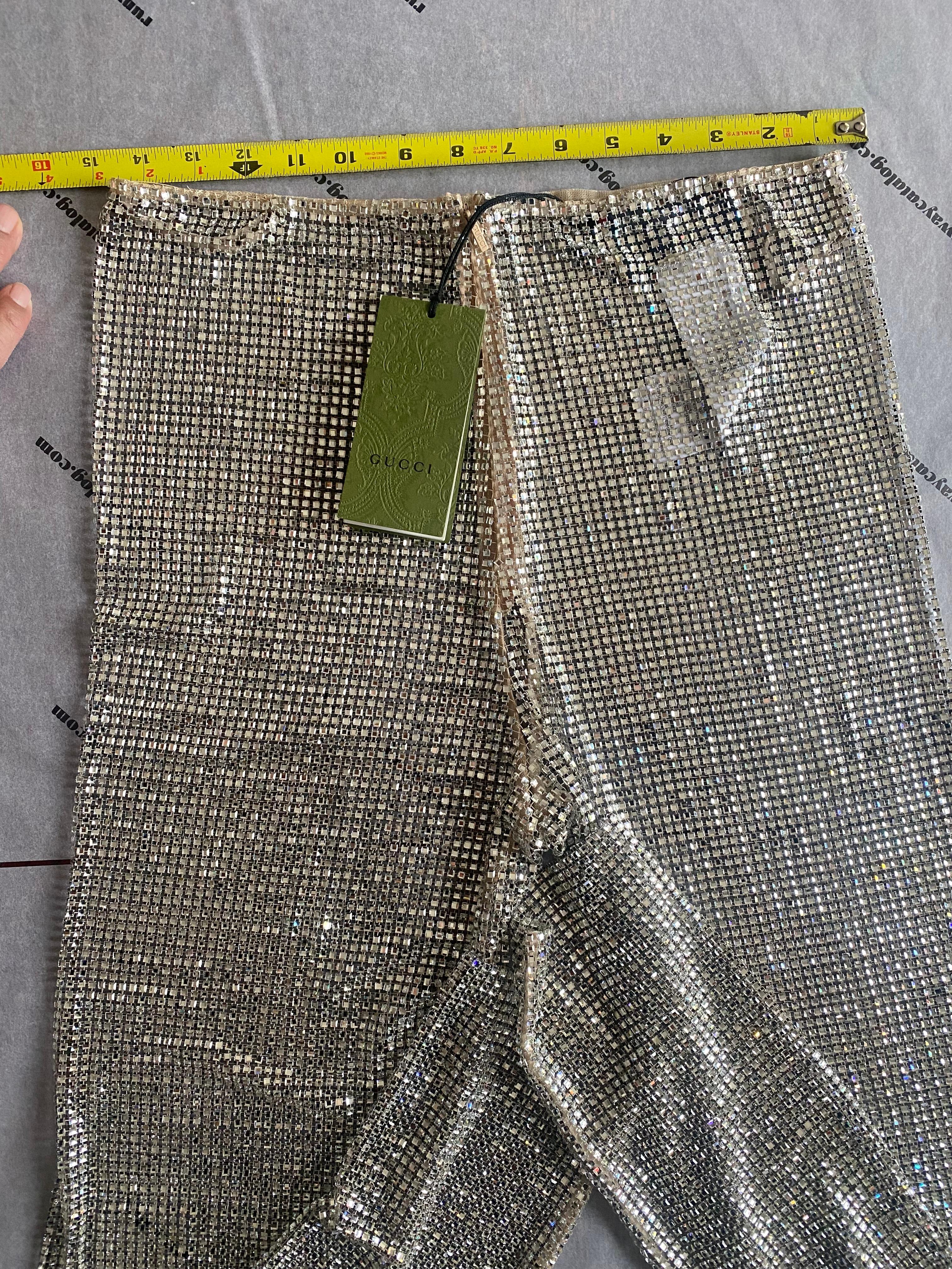 Gucci Crystal Net Leggings Pants IT 44 US 8 1