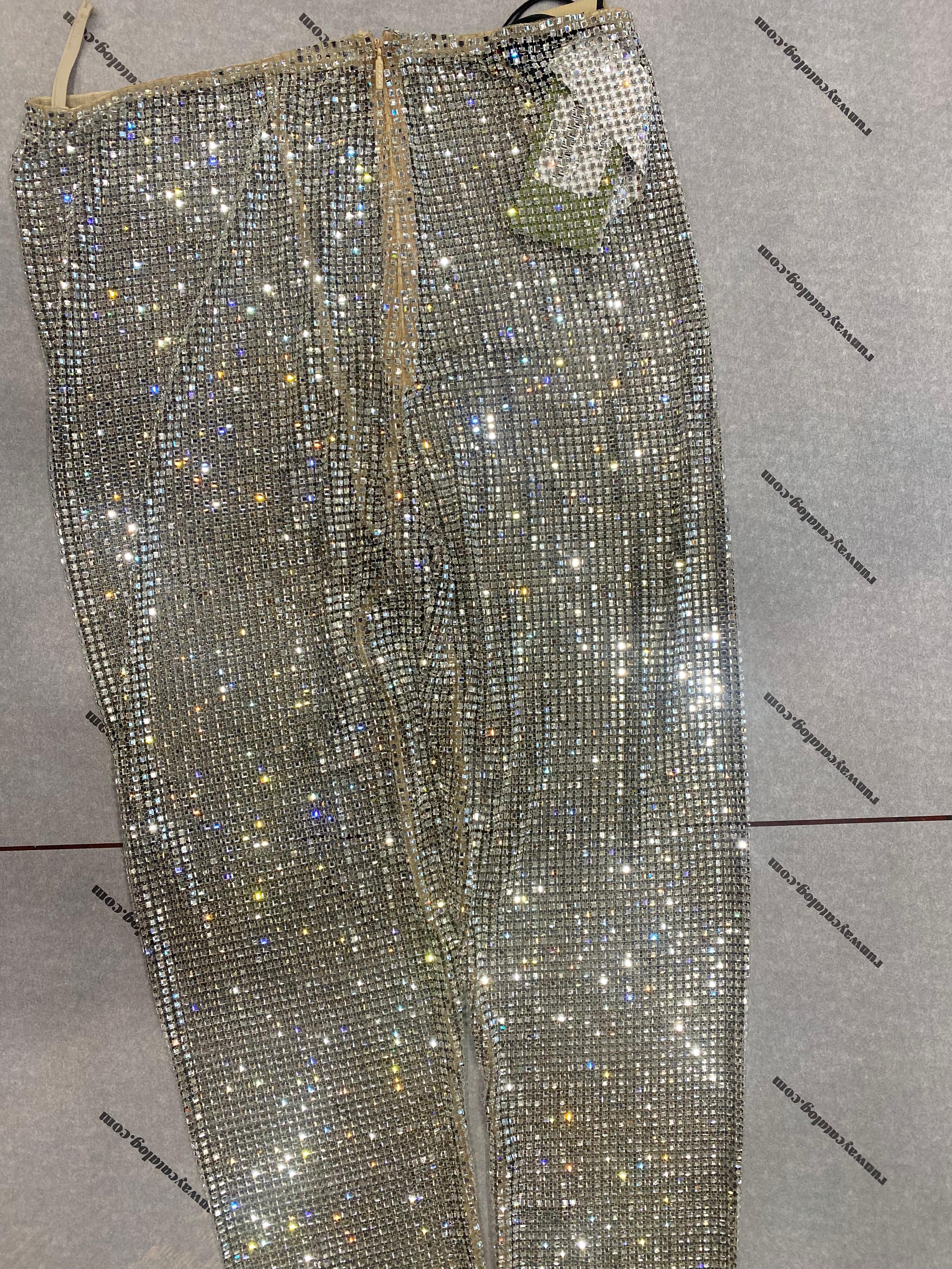 Gucci Crystal Net Leggings Pants IT 44 US 8 4
