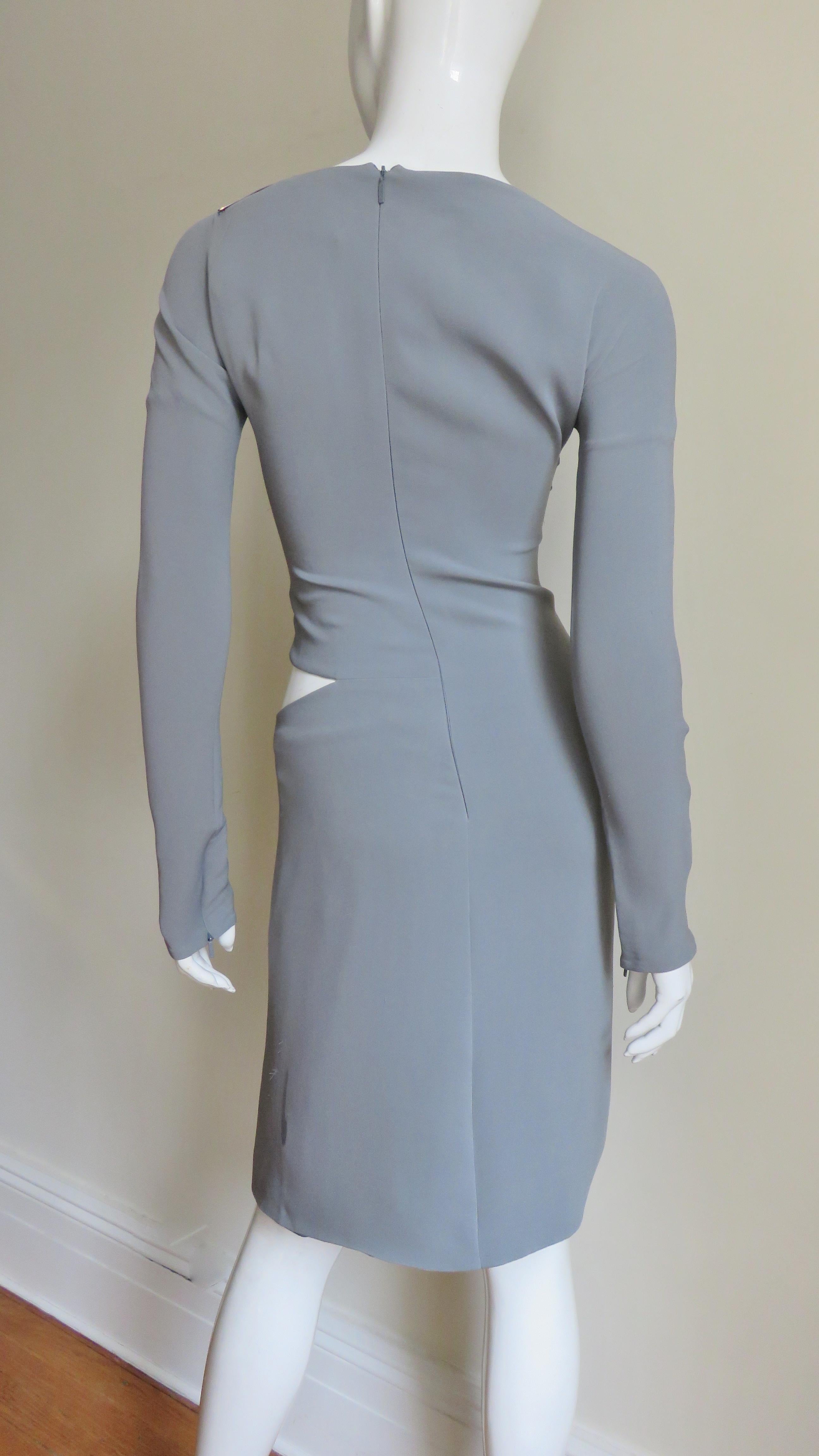 Gucci Silk Dress with Hardware and Cut outs For Sale 3