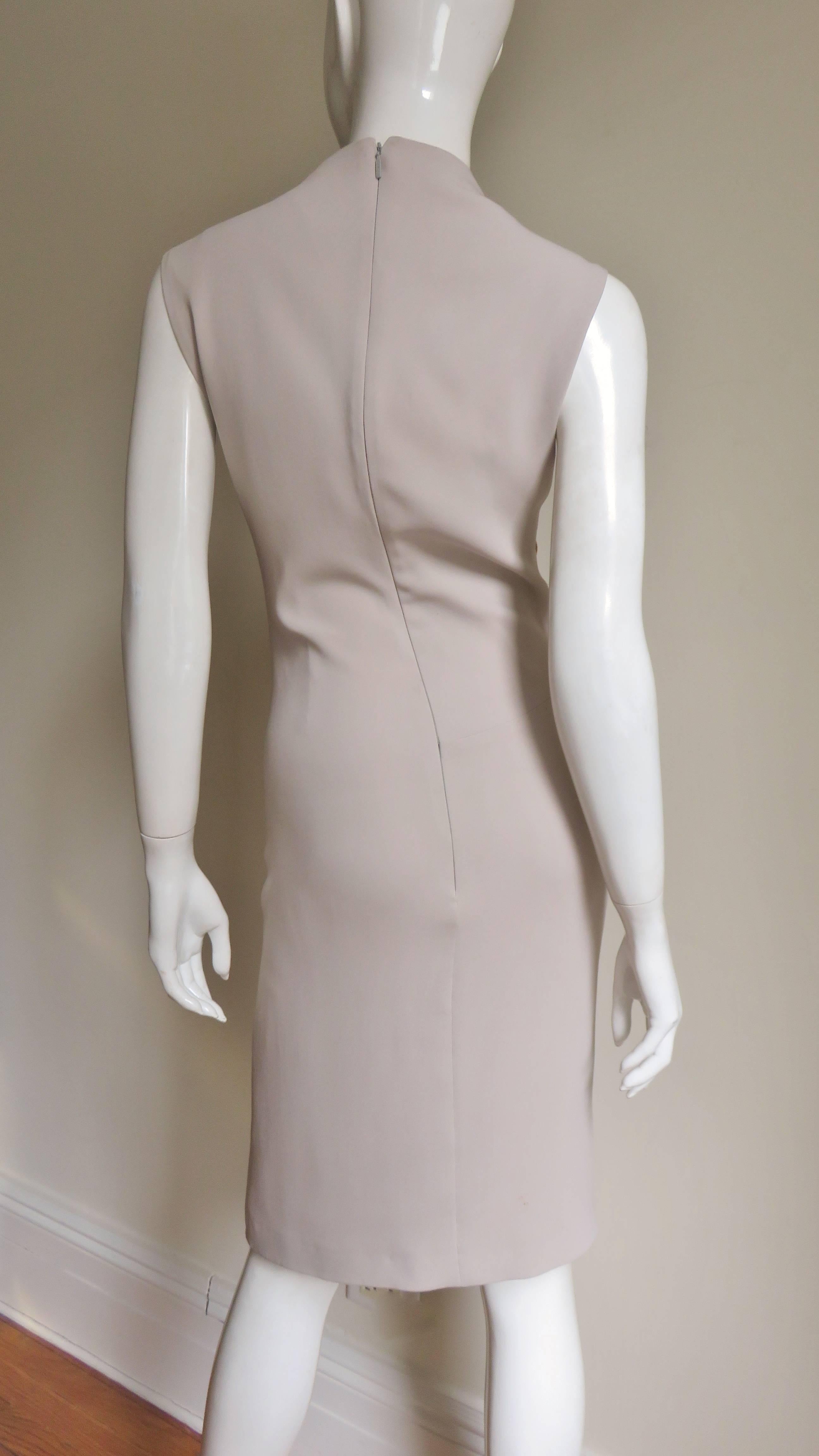 Gucci Tom Ford Cut out Dress with Metal Collar 5