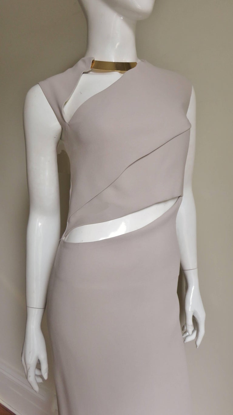 Gucci Cutout Dress with Neck Hardware For Sale at 1stdibs