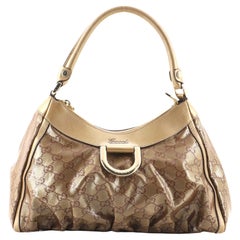 Gucci D Ring Hobo GG Coated Canvas Small