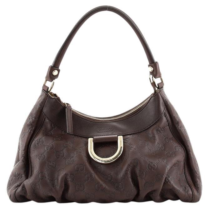 Gucci Brown Guccissima Leather D Ring Large Hobo Bag at 1stDibs