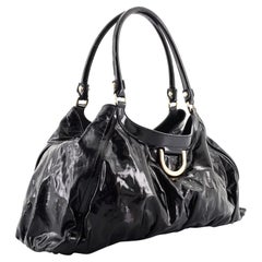 Gucci D Ring Hobo Patent Large