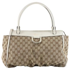 Gucci D-Ring Shoulder Bag GG Canvas Large
