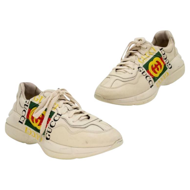 Gucci Dad 39 Leder Logo Print Rhyton Sneakers GG-0302N-0060