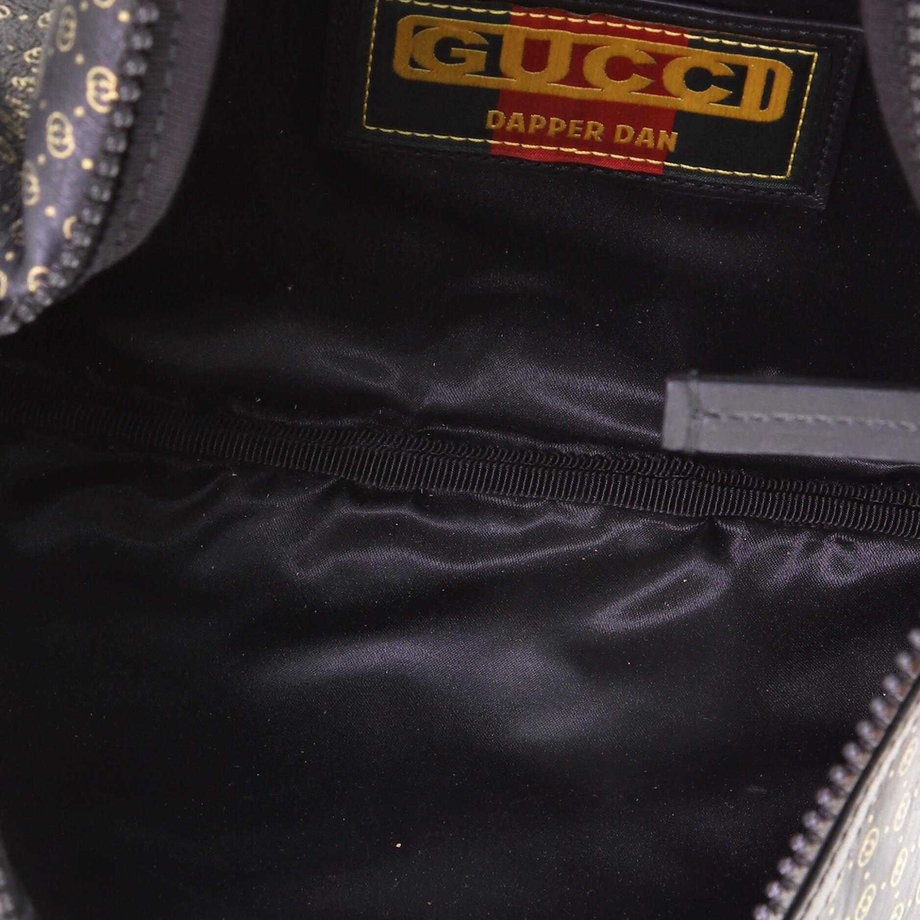 Gucci Dapper Dan Belt Bag GG Print Leather with Python In Good Condition In NY, NY
