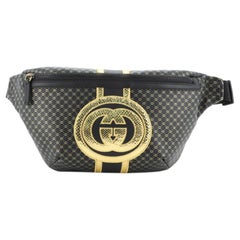 Gucci Dapper Dan Belt Bag GG Print Leather with Python