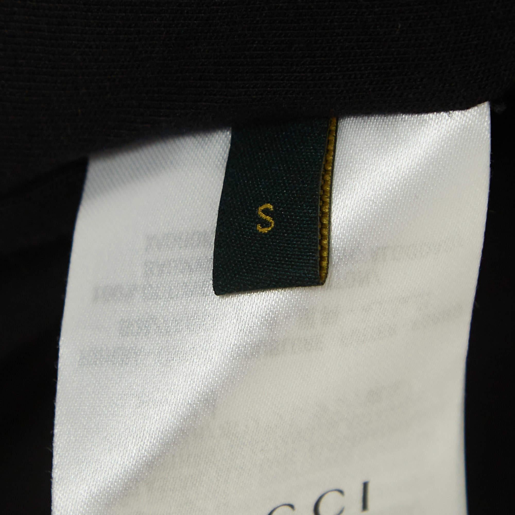 Gucci Dapper Dan Nero/Rosso Logo Motif Giacca bomber con paillettes S in vendita 1