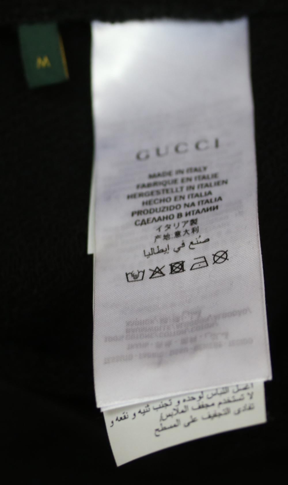 Black Gucci Dapper Dan Logo Cotton-Jersey Hoodie