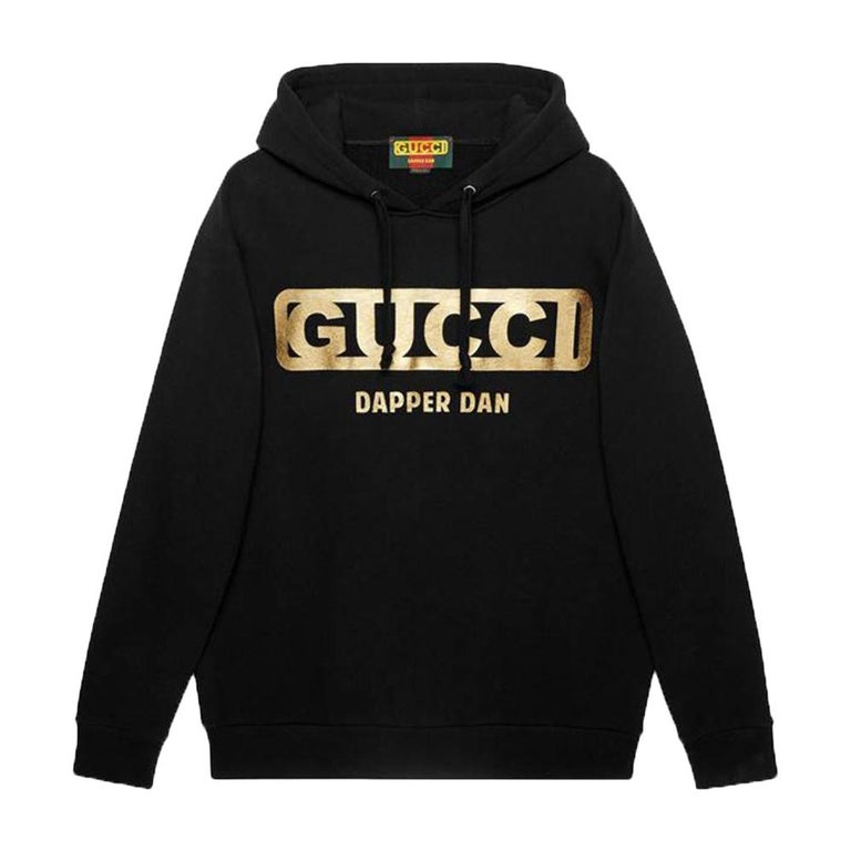 Gucci Dapper Dan Logo Cotton-Jersey Hoodie at 1stDibs
