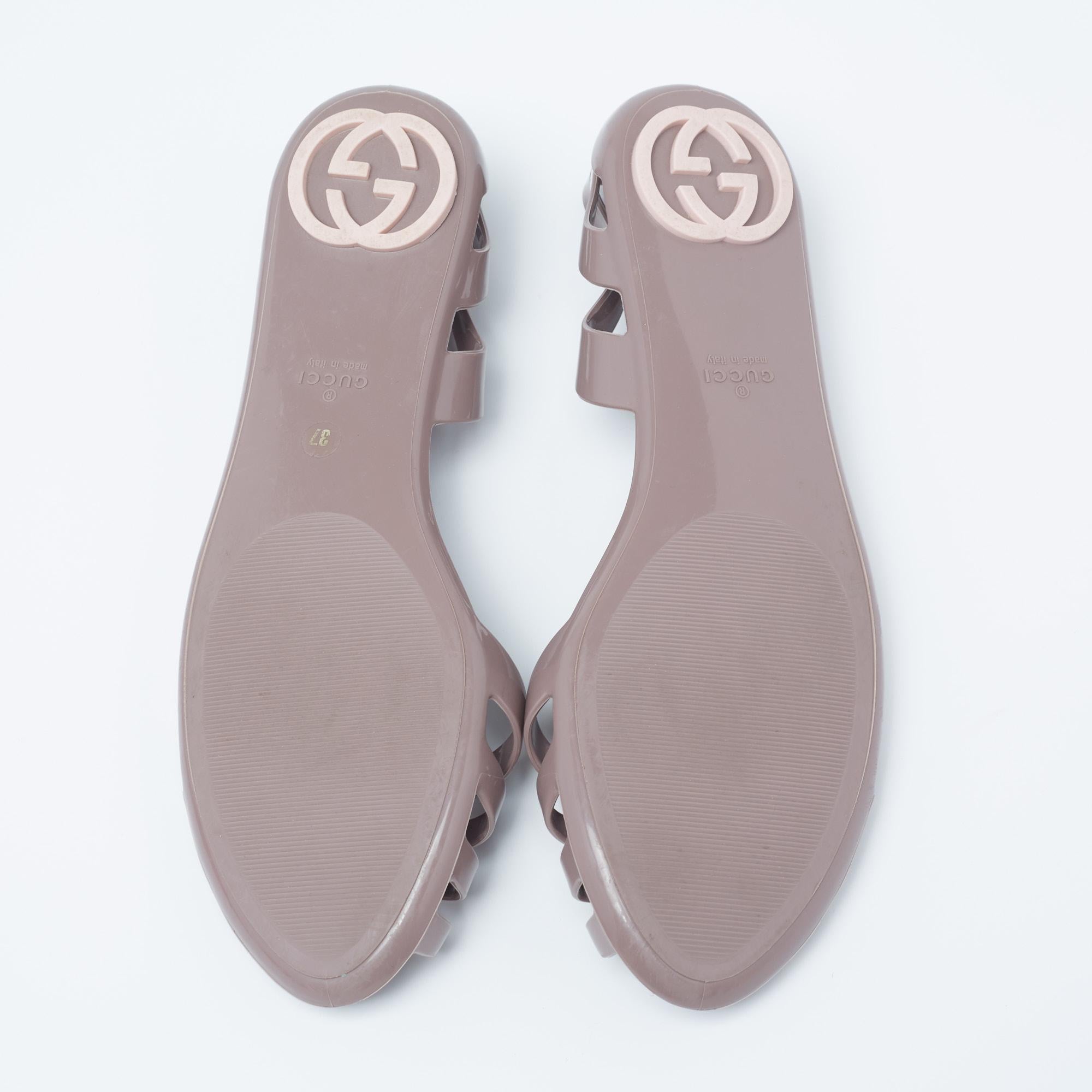 gucci marola jelly flats