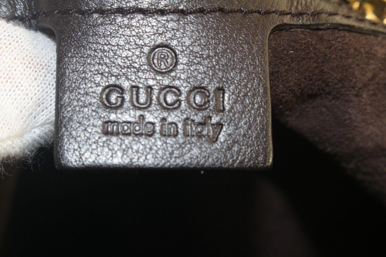 Gucci Dark Black-Brown Astrakhan Hobo Tote Bag 2GK1025K For Sale 6