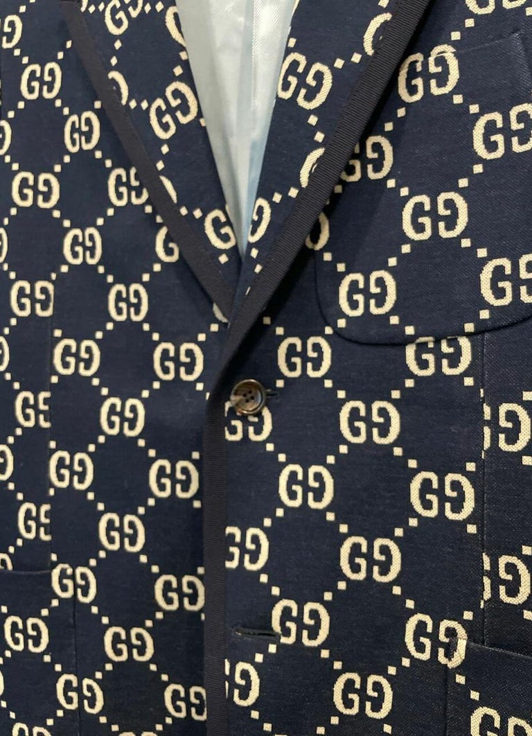 Gucci - GG Supreme Quilted Jacket - Men - Polyamide/Cotton - 44 - Blue