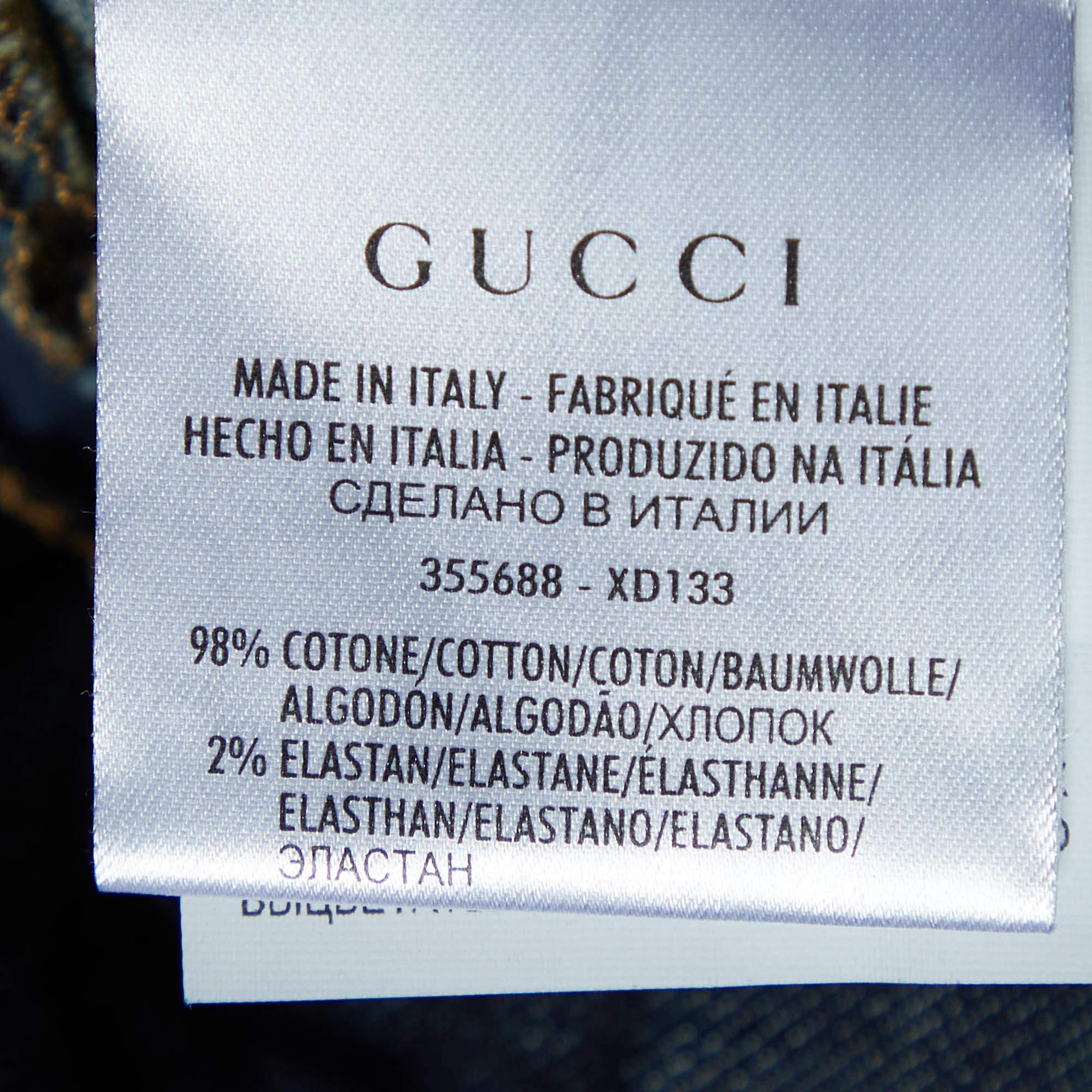 Gucci Dark Blue Denim Skinny Flare Jeans L/Waist 34