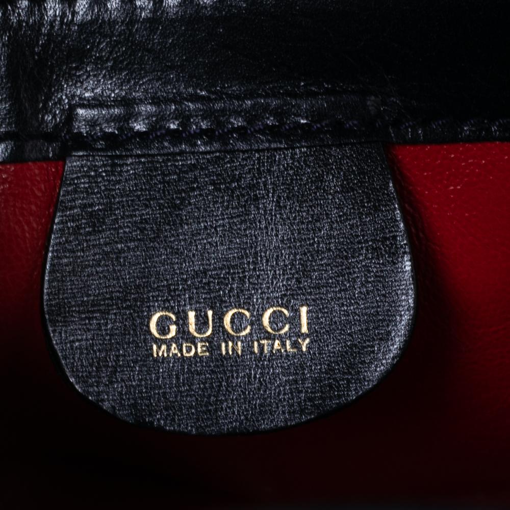 Gucci Dark Blue Leather Square G Flap Satchel 1