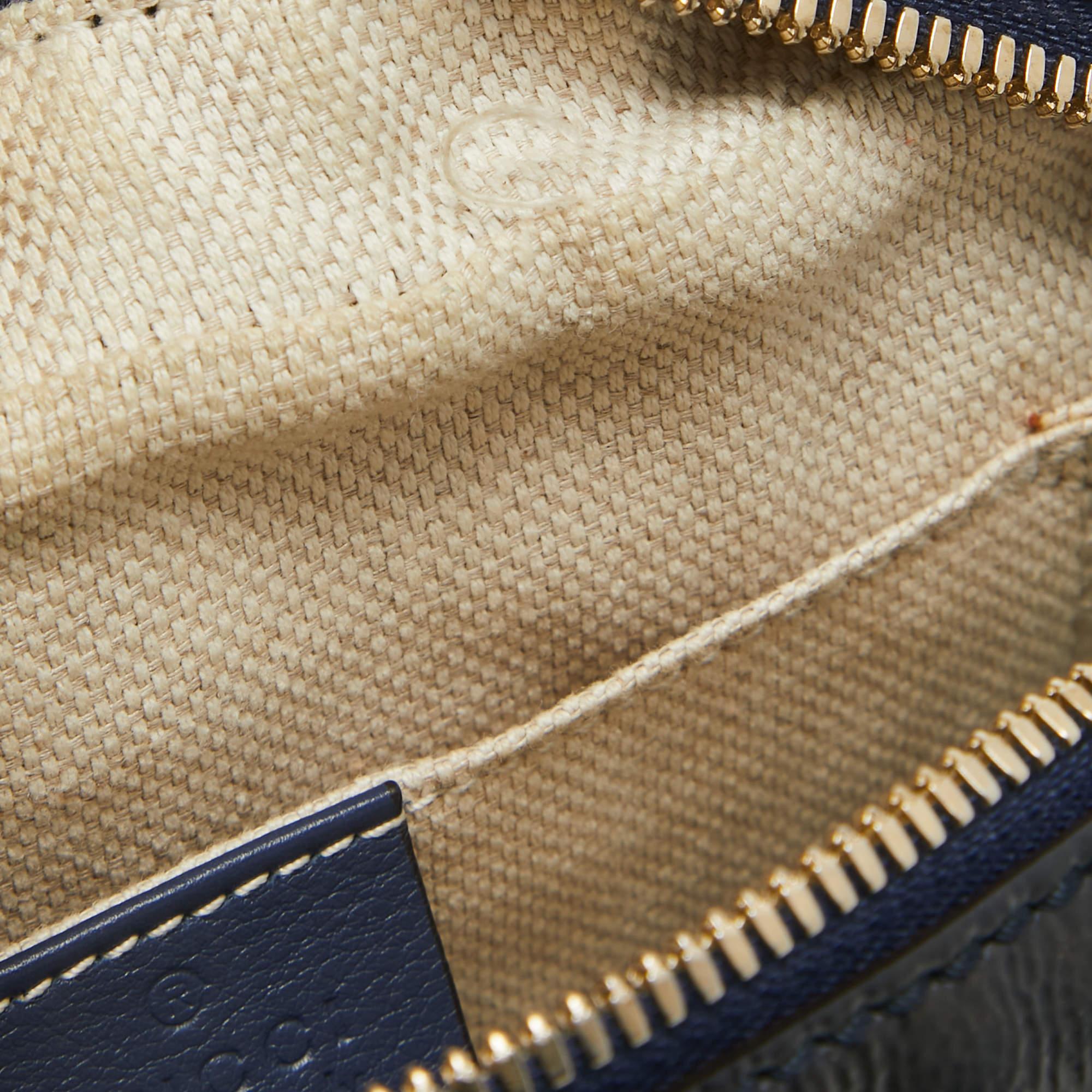 Gucci Dark Blue Patent Leather Small Soho Disco Crossbody Bag 5