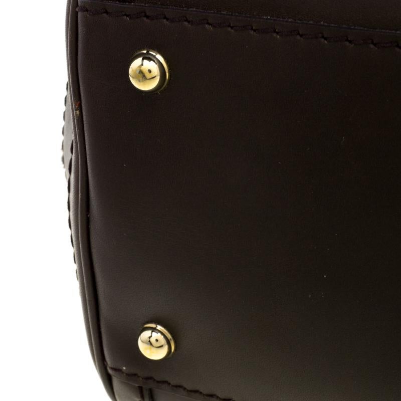 Gucci Dark Brown Animal Print Calf Hair and Leather Heritage Boston Bag 2