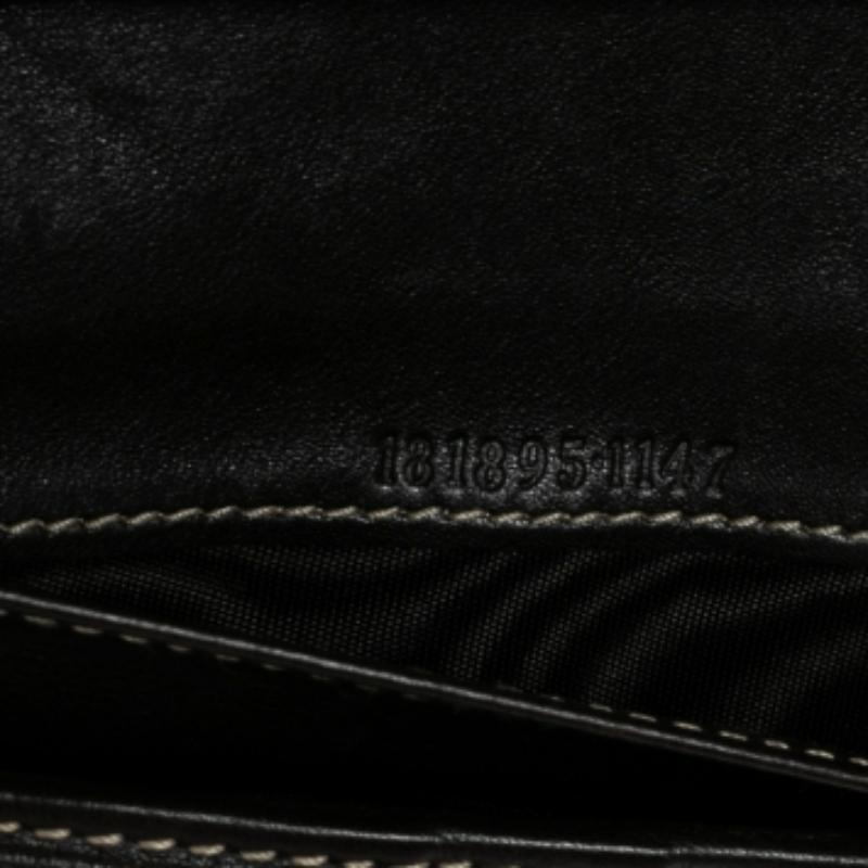 Gucci Dark Brown/Beige GG Canvas and Leather Indy Continental Wallet For Sale 4