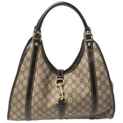 gucci joy shoulder bag Gucci Dark Brown/Beige GG Supreme Canvas and Leather Medium Joy Shoulder Bag