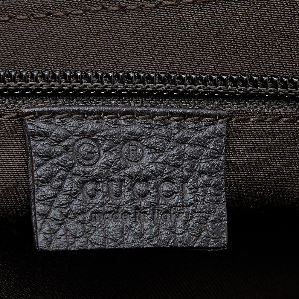 Gucci Dark Brown GG Canvas And Leather Business Tote 7